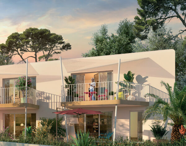 jardins balcons terrasses extérieurs ELEGANZA Le Lavandou programme immobilier