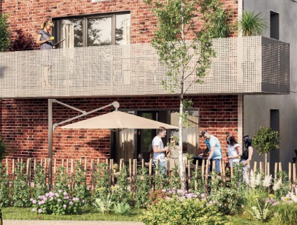 Programme immobilier Azerty Faches-Thumesnil extérieurs jardin, balcon, terrasse