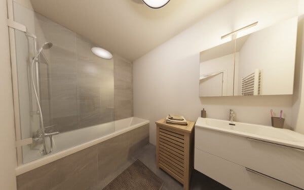 Programme immobilier AZERTY Faches-Thumesnil salle de bains baignoire appartement