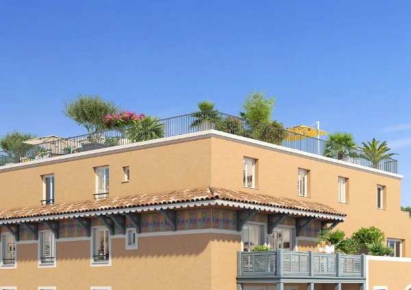 programme immobilier Castel Panrama à Cavalaire sur Mer balcons terrasses