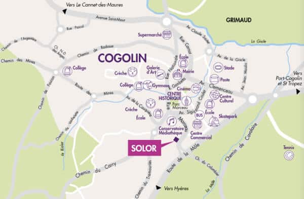 Solor Cogolin programme immobilier neuf pinel ptz plan situation