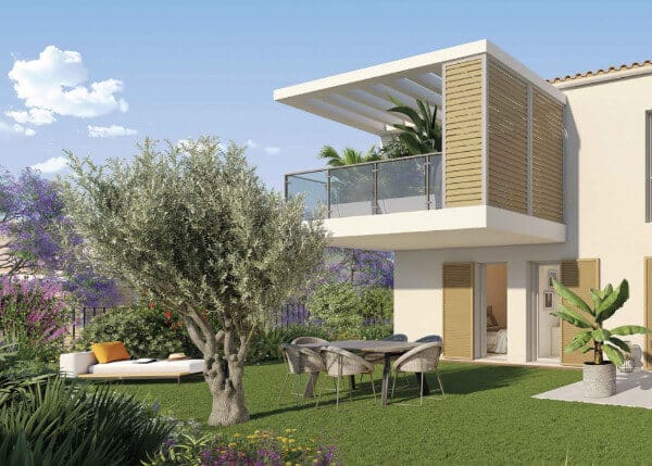 Clairière du Cap Toulon programme immobilier extérieurs terrasse jardin balcon pergola