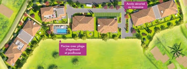 Domaine Eden Golfe Cogolin programme immobilier Piscine Pinel PTZ plan masse