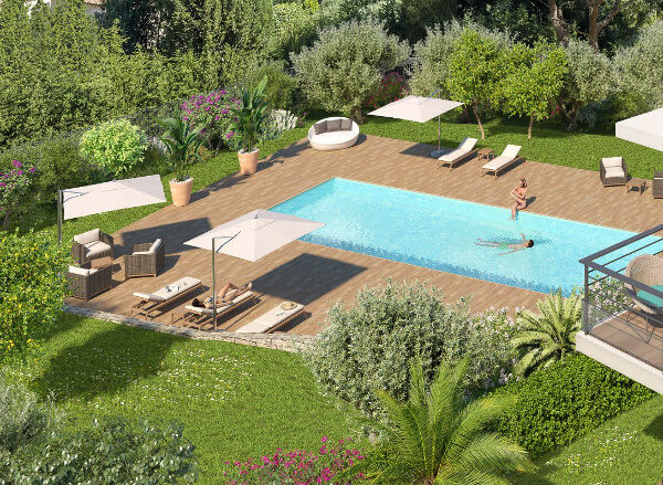 Sublime Fabron Nice programme immobilier piscine jardin provençal pinel ptz