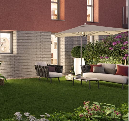 Le Castelnau Linselles programme immobilier neuf pinel nue propriété ptz rez de jardin salon