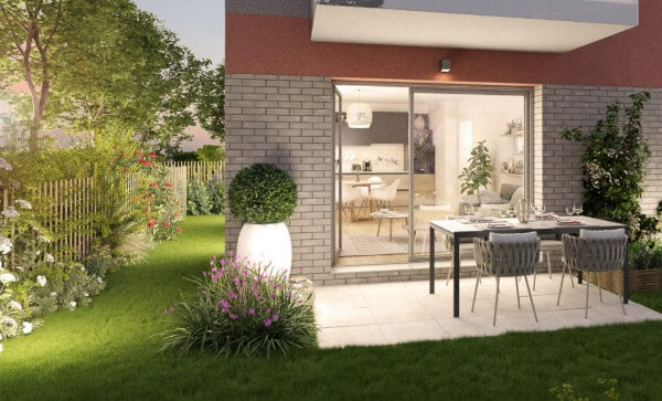 Le Castelnau Linselles programme immobilier neuf pinel nue propriété ptz rez de jardin terrasse
