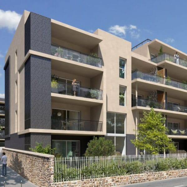 City Garden Hyères programme immobilier neuf pinel ptz façade rue jardin balcon