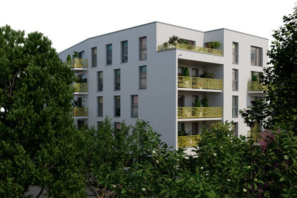 Hexagone WAMBRECHIES programme immobilier neuf appartements Pinel PTZ coté jardin