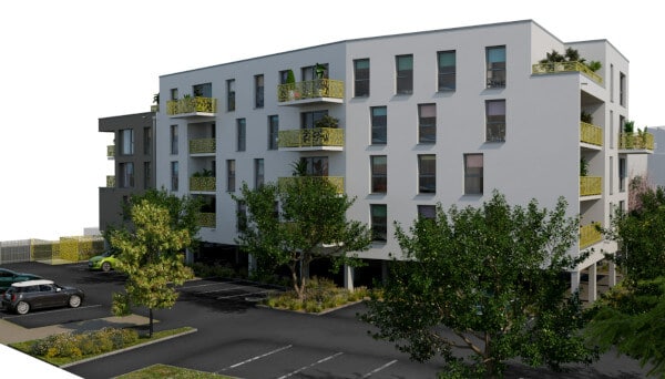 Hexagone WAMBRECHIES programme immobilier neuf appartements Pinel PTZ coté parking