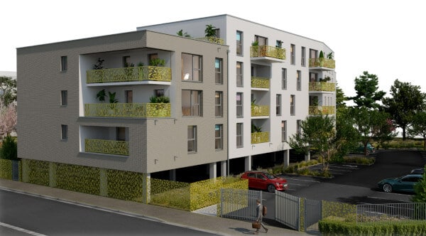 Hexagone WAMBRECHIES programme immobilier neuf appartements Pinel PTZ coté rue