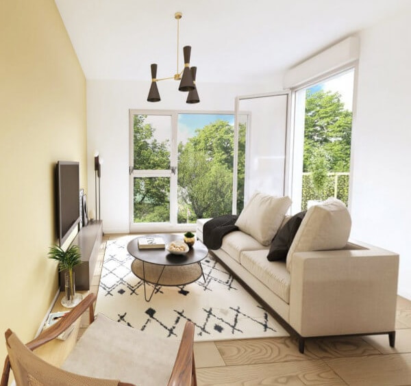 Hexagone Wambrechies programme immobilier neuf pinel ptz appartement salon