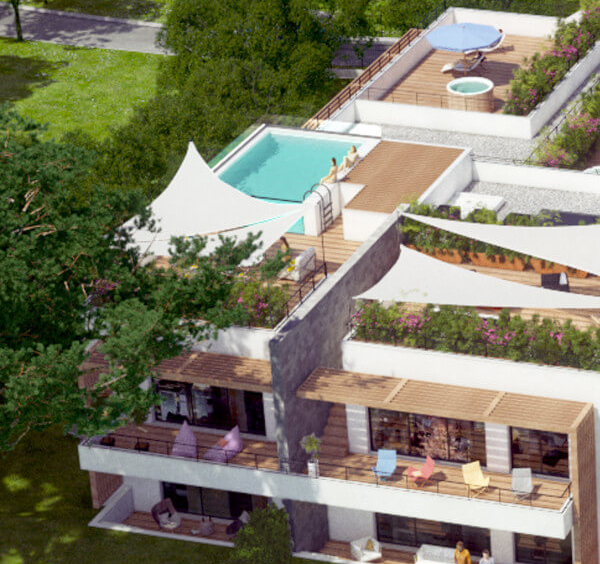Bleu Calade Toulon programme immobilier neuf piscine vue mer livrable 2022
