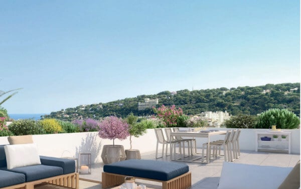 New Majestic Roquebrune-Cap-Martin programme immobilier neuf appartement salle à manger terrasse vue mer piscine plage