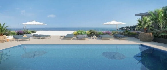 New Majestic Roquebrune-Cap-Martin programme immobilier neuf vue mer piscine toiture rooftop