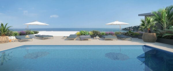 New Majestic Roquebrune-Cap-Martin programme immobilier neuf vue mer piscine toiture rooftop