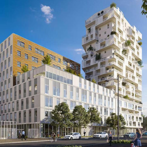Agora Lille programme immobilier neuf appartements Pinel PTZ gare lille flandres balcons terrasses