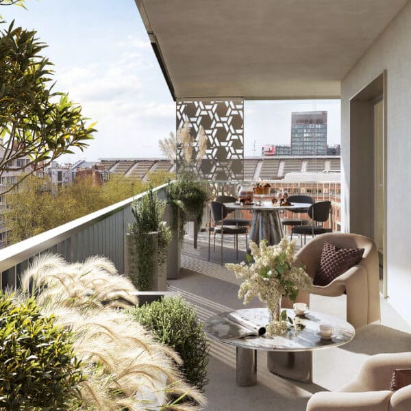 Agora Lille programme immobilier neuf appartements Pinel PTZ terrasse balcon vue sur Lille