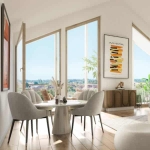 Sud Rivage Quesnoy-sur-Deûle programme immobilier neuf T2 T3 T4 intérieur appartement salle à manger