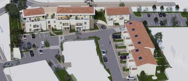 La Réserve Six-Fours-Les-Plages programme immobilier neuf Pinel PTZ perspective coté parkings