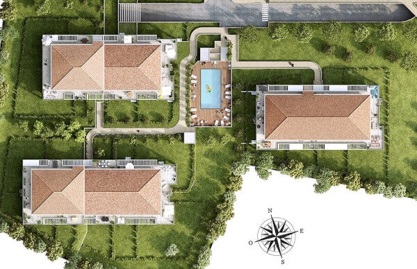 Golfe Juan L'Escale Vallauris programme immobilier neuf appartements pinel ptz piscine plan masse