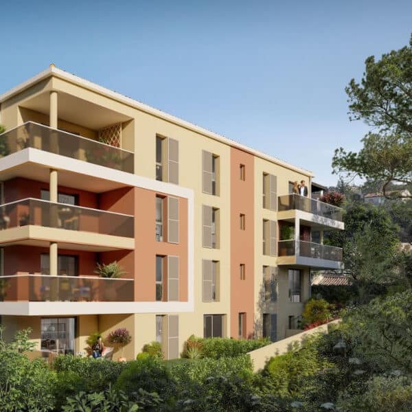 VIL'AZUR Saint-Raphaël programme immobilier neuf Pinel PTZ façade coté jardin balcons