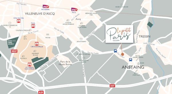 Le Petit Paris ANSTAING maisons et appartements neufs plan situation