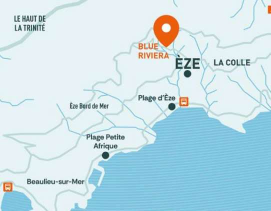 Blue Riviera EZE piscine programme immobilier neuf vue mer plan de situation