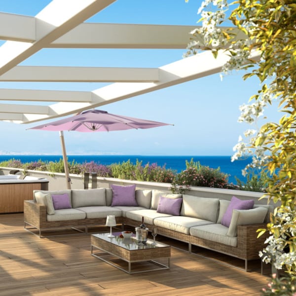 Programme Immobilier Vauban Littoral ANTIBES appartements neufs terrasse vue mer salon